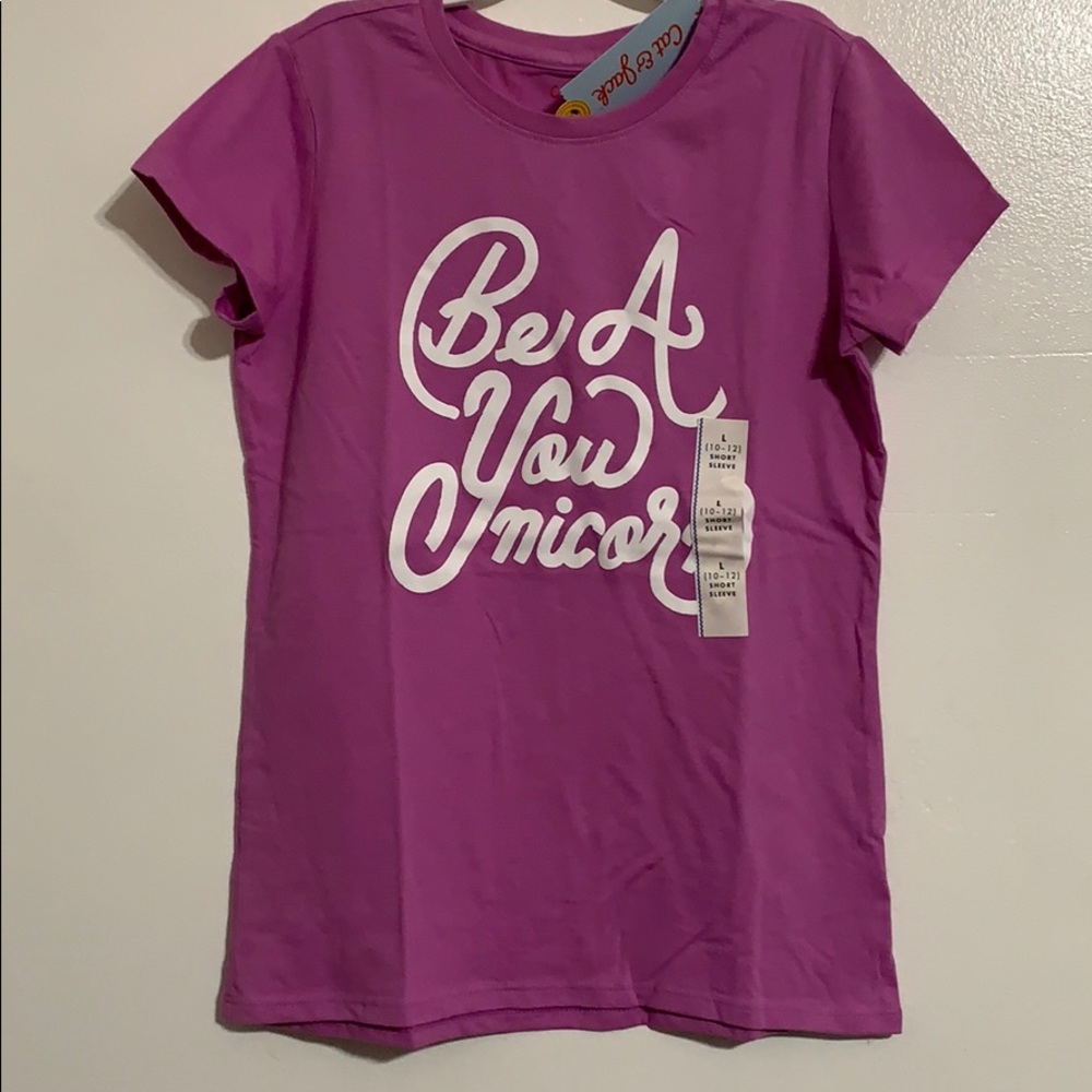 🔥Cat& Jack short sleeve unicorn girls graphic tee